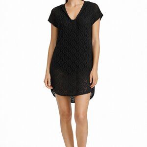 Jordan Taylor Black Coverup Crochet Size Small
